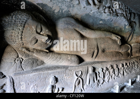 Ajanta Höhlen Nr. 26 Stockfoto