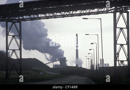 British Steel Corporation Port Talbot Stahlwerkskomplex 1980er Jahre South Wales Industry 1981 UK. Industrielandschaft. HOMER SYKES Stockfoto
