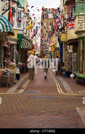 Ein Foto der Fahne Street Weymouth Stockfoto