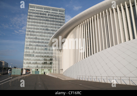 Die Philharmonie Luxembourg Konzert Halle Platz de l ' Europe, Kirchberg-Plateau, Luxemburg, Europa. Stockfoto