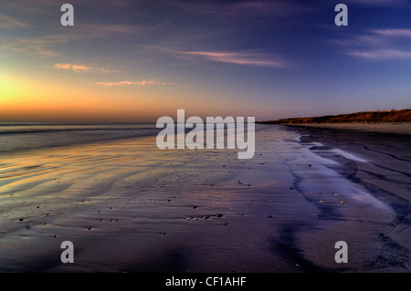 Bridlington Südstrand bei Sonnenaufgang Stockfoto