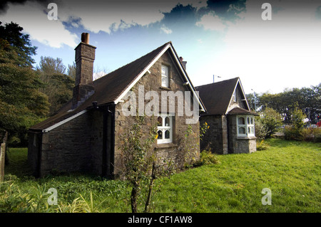 Alte Hütte auf dem Gelände des Singleton Park, Swansea. Stockfoto