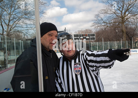 "Hockey in der Haube" Innenstadt-Eishockey-Turnier Stockfoto