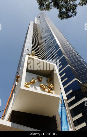 Das Queen Bee Colony-Kunstwerk auf der Eureka Tower, Southbank Melbourne, Australien Stockfoto