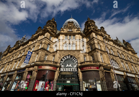 Leeds Kirkgate Market ist der größte überdachte Markt in Europa. Stockfoto