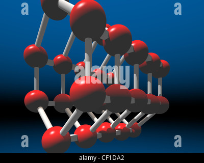 Eine Struktur ähnelt einem Molekül Stockfoto