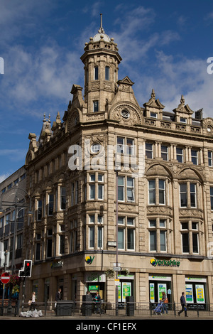 Yorkshire Building Society Gebäude an der Ecke von Briggate und Duncan Street, Zentrum von Leeds. Stockfoto