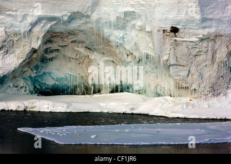 Antarktis Sculpted Eishöhle Ice Shelf Antarktis Stockfoto