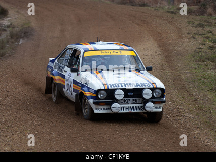 Autos in der Rallye-Sunseeker 2012 durchführen, erste Runde der British Rally Championship, BRC. Stockfoto