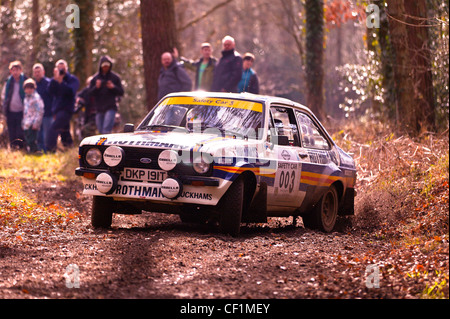 Autos in der Rallye-Sunseeker 2012 durchführen, erste Runde der British Rally Championship, BRC. Stockfoto