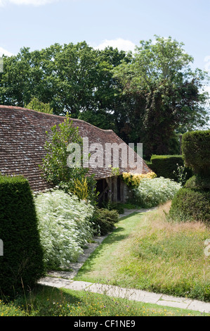 Die Gärten, die durch die Gärtner Christopher Lloyd im Great Dixter in ewhurst, East Sussex, England, UK. Stockfoto