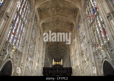 Innere des King es College Chapel, Cambridge Stockfoto