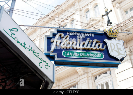 Die berühmte Bar Floridita in Havanna, Kuba Stockfoto