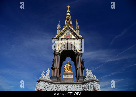 Das Albert Memorial in Kensington Gardens im Auftrag von Königin Victoria in Erinnerung an ihren Ehemann, Prinz Albert Stockfoto