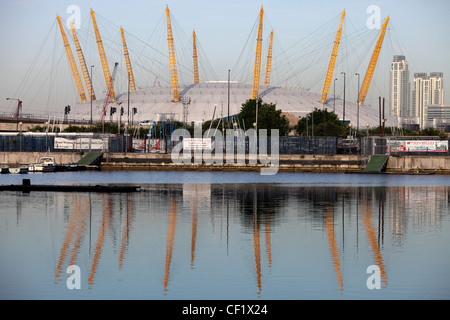 Die O2-Arena (früher bekannt als Millennium Dome) auf der Greenwich Halbinsel in South East London. Stockfoto