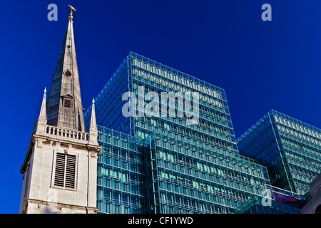 Die Gilde Kirche von St. Margaret Pattens in der City of London. Der Turm ist der einzige von Sir Christopher Wren Stockfoto