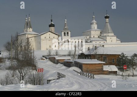 Ferapontov Russisch-orthodoxes Kloster in Region Wologda, Russland, im winter Stockfoto