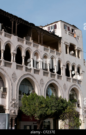 Wohlhabende Shopping Bezirk Korba Heliopolis in Kairo zeigt eine Mischung aus orientalischen & europäischen Baustile Stockfoto