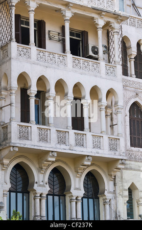 Wohlhabende Shopping Bezirk Korba Heliopolis in Kairo zeigt eine Mischung aus orientalischen & europäischen Baustile Stockfoto