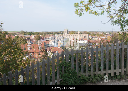 Ansicht von Clare von oben der Motte in Clare Country Park Stockfoto