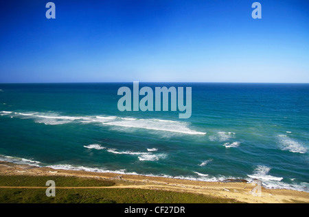 Karibik-Strand von Helikopterblick Stockfoto