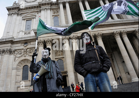 London-Demonstranten besetzen Stockfoto