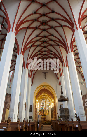 Innenraum der St. Thomas Kirche in Leipzig. Deutscher Komponist Johann Sebastian liegt hier in der Thomaskirche begraben. Stockfoto