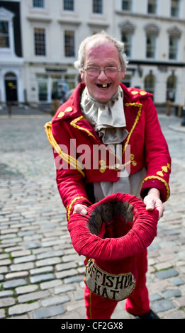 A Street Performer auf der Piazza in Covent Garden. Stockfoto