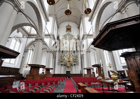 Innenansichten der Westerkerk Kirche in Amsterdam, Niederlande. Stockfoto
