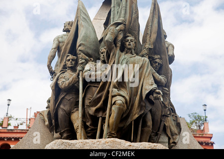 Denkmal für Mittelamerika, Panama City, Panama, Casco Viejo, Simon Bolivar in der Altstadt Stockfoto