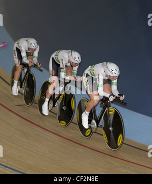 Australien australische Frauen Tem Verfolgung Kader bei London2012 Olympischen Velodrom track cycling-Bike-Rennen Stockfoto