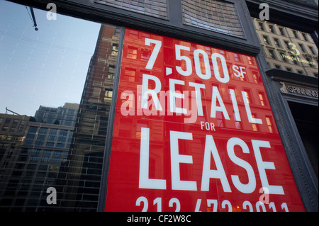 Verkaufsfläche zur Verfügung im New Yorker Stadtteil Chelsea auf Sonntag, 26. Februar 2012 gesehen. (© Richard B. Levine) Stockfoto