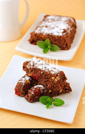 Schokolade und Nüssen Gebäck. Rezept zur Verfügung... Stockfoto