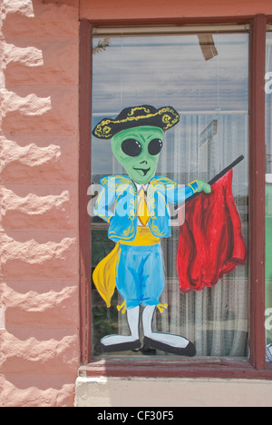 Aliens und UFOs sind das Thema der Stadt in Roswell, New Mexico. Stockfoto