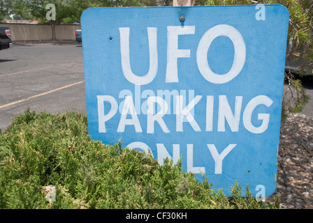 Aliens und UFOs sind das Thema der Stadt in Roswell, New Mexico. Stockfoto