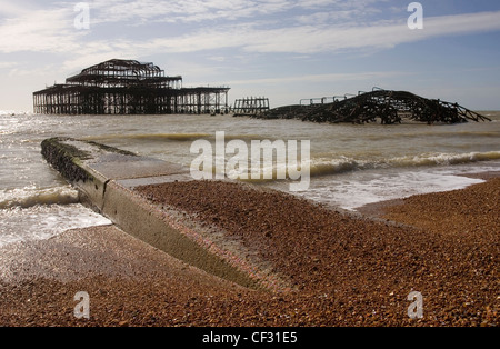 Die Reste der West Pier in Brighton. Stockfoto
