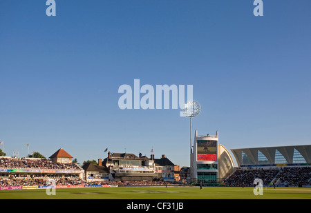 Ein internationales Cricket-Match an der Trent Bridge, Heimat von Nottinghamshire County Cricket Club. Stockfoto