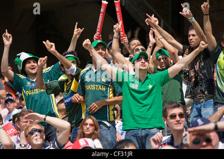 Pakistan Cricket-Fans ihr Team zu unterstützen. Stockfoto