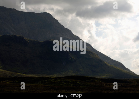 Stob Dearg und Buachaille Etive Mor von in der Nähe von Blackrock Cottage Glencoe-Schottland Stockfoto