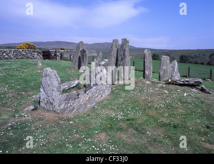 Reste von Cairnholy stehende Steine an der Grabkammer website Creetown Torhaus der Flotte Dumfries und Galloway Schottland Großbritannien Stockfoto