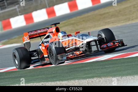 Charles Pic (FRA), Marussia während Formel1 Tests Sessions am Circuito Katalonien, Spanien Stockfoto