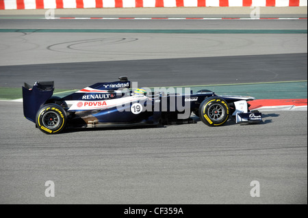 Bruno Senna (BRA), Williams FW34 während der Formel1 Tests Sessions am Circuito Katalonien, Spanien Stockfoto