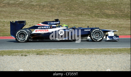 Bruno Senna (BRA), Williams FW34 während der Formel1 Tests Sessions am Circuito Katalonien, Spanien Stockfoto