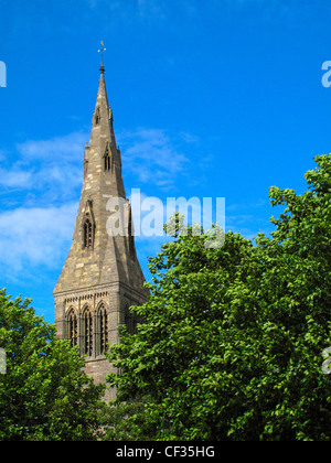 Der Kirchturm von Leicester Kathedrale oder die Kathedrale des Heiligen Martin. Es ist der viertkleinste anglikanische Kathedrale in Englan Stockfoto