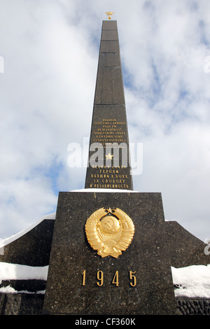 zweiten Weltkrieg Sowjetarmee Befreiung der Slowakei. Denkmal in Town Square von Banska Bystrica, Mittelslowakei. Stockfoto