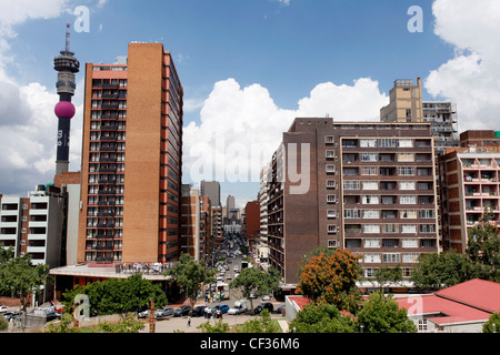 Hillbrow ist der innerstädtischen Wohngebiet von Johannesburg, Provinz Gauteng, Südafrika. Stockfoto