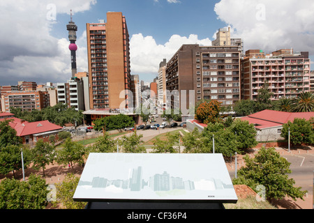 Hillbrow ist der innerstädtischen Wohngebiet von Johannesburg, Provinz Gauteng, Südafrika. Stockfoto