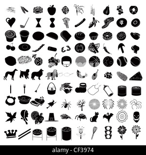 Vektor-Illustrationen von 100 Icon Set 3 Stockfoto