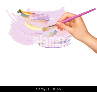 Abstrakte Aquarell Hintergrund mit Pinsel gemalt Stockfoto