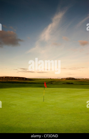 Blick auf einen Golfplatz in Berwick-Upon-Tweed. Der Kurs ist der am nördlichsten gelegene Golf Club in England. Stockfoto